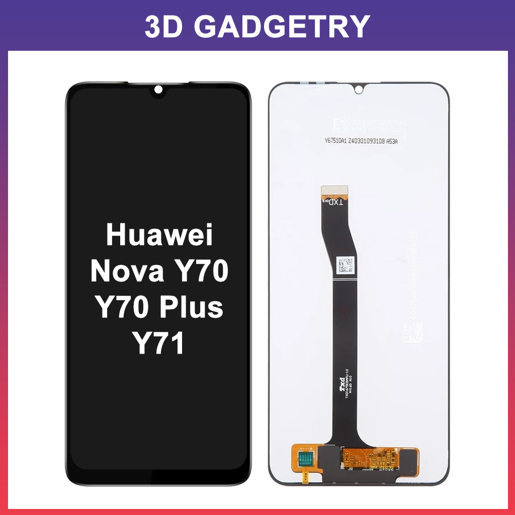Skrin LCD สําหรับ Huawei Nova Y70 Y70 + Y71 จอแสดงผล Touch Screen Digitizer เปลี่ยน