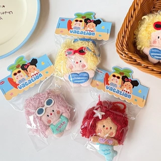 UAENAUQP กระเป๋าจี้ตุ๊กตา,รูปตุ๊กตาการ์ตูนสาวน้อยกระเป๋าเป้สะพายหลัง Charms,นุ่ม 8 ซม.ขนาดพวงกุญแจ Plushie กระเป๋าจี้ตกแต่ง