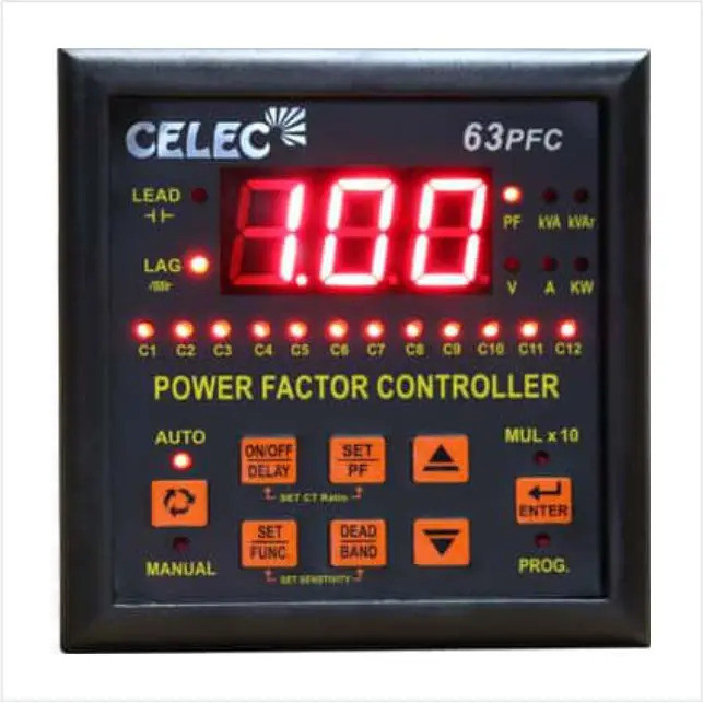 Professional 12 Stage Automatic Power Factor Controller รีเลย์ 63PFC Power Saver APFC รีเลย์