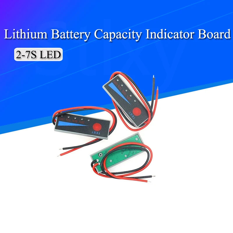 1S 2S 3S 4S 5S 6S 7S 4.2V-29.4V แบตเตอรี่ลิเธียม Li-po Li-ion ความจุตัวบ่งชี้บอร์ดจอแสดงผลชาร์จชาร์จ