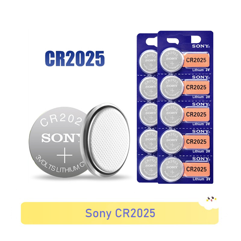 Sony CR2025 2025 3V แบตเตอรี่ลิเธียมปุ่มเหรียญ DL2025 BR2025 KCR2025 สําหรับกุญแจรถรีโมทคอนโทรลนาฬิก