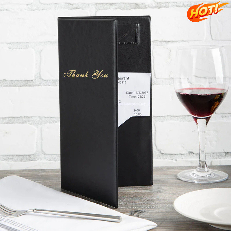 <LA>1 Pc Guest Check Card Holder ร้านอาหาร Server Checkbook สําหรับพนักงานเสิร์ฟ Elegant Guest Order