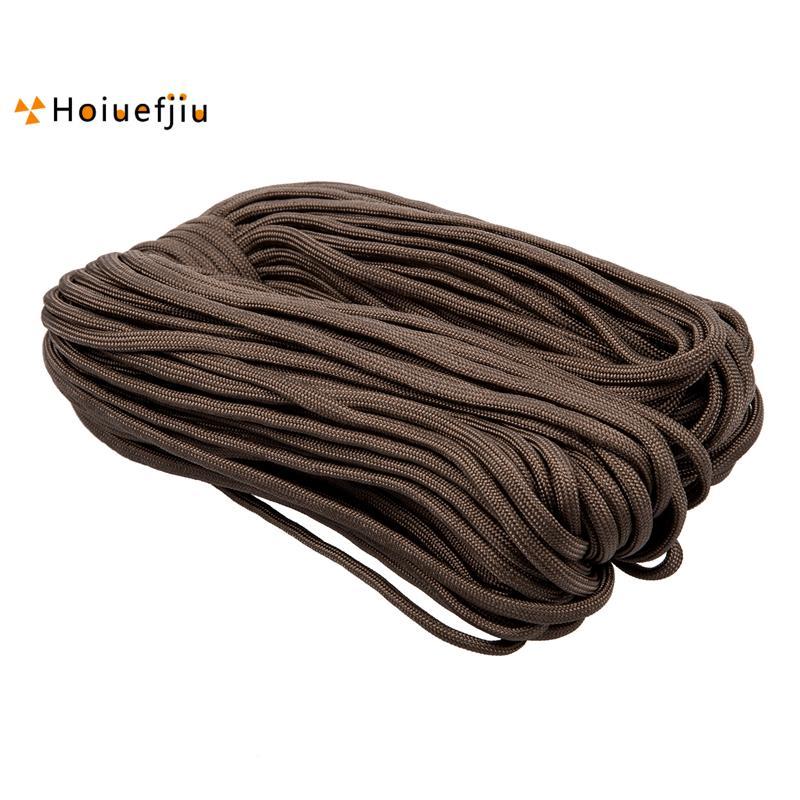 Houefjiu100ft 550 Cord Para cord Para ร่มชูชีพ Survival Cord - สีน้ําตาล