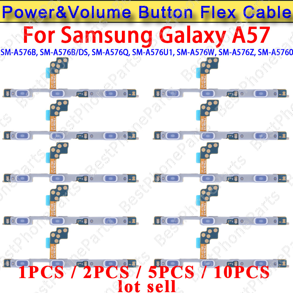 สําหรับ Samsung Galaxy A57 A576B A576W A576Q A576Z Power & Volume ปุ่มด้านข้าง Flex Cable เปลี่ยนอะไ