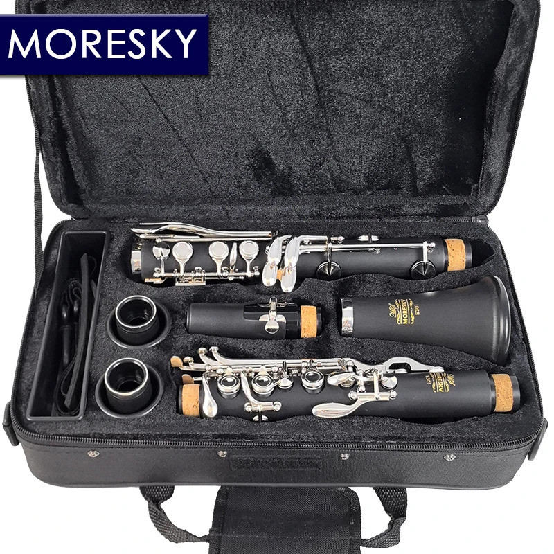 Bakelite clarinet Tube 17 Keys bB Clarinet ปิดรู clarinet สไตล์พิเศษ MORESKY E301