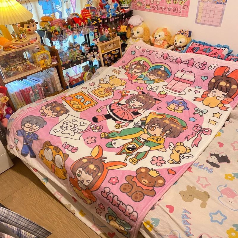 "Changeable Sakura air-conditioned small blanket, birthday gift, dormitory students' midday nap, fla