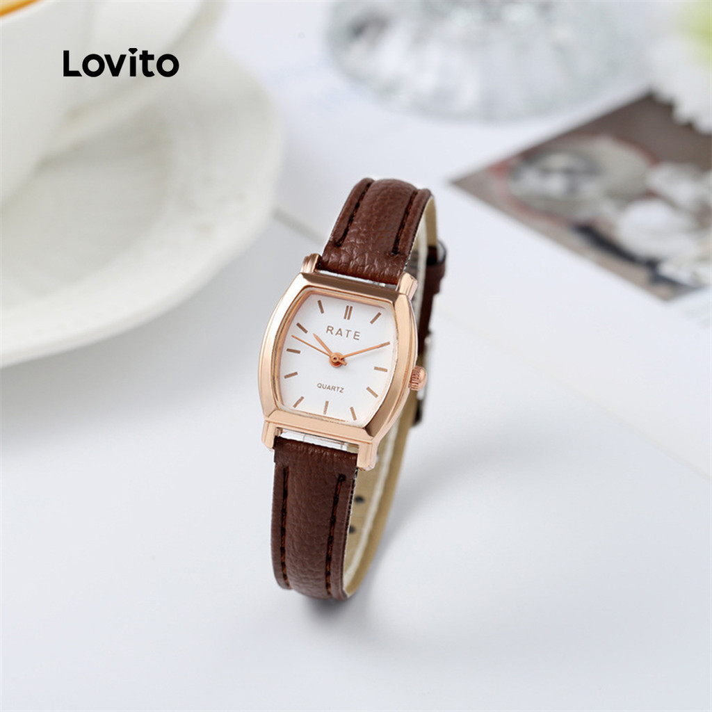 Lovito สง่างาม นาฬิกาควอทซ์สำหรับผู้หญิง สไตล์ฤดูทั้งปี รุ่น Quartz Watch LFA83230