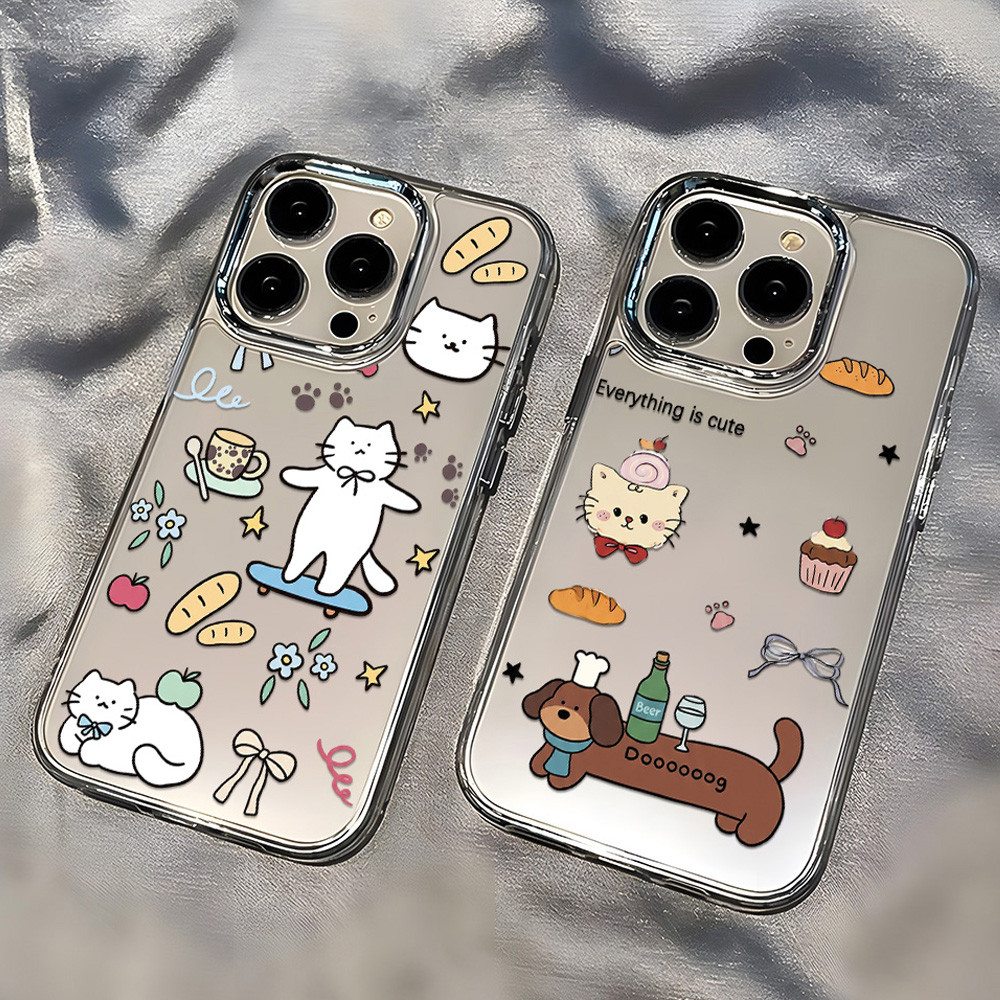 เคสใส For Samsung A56 A55 A07 A17 A06 A05S A15 A16 A12 A22 A50S A52S A54 A73 S25 S24 S23 Ultra FE เคสโทรศัพท์กรอบโลหะใส
