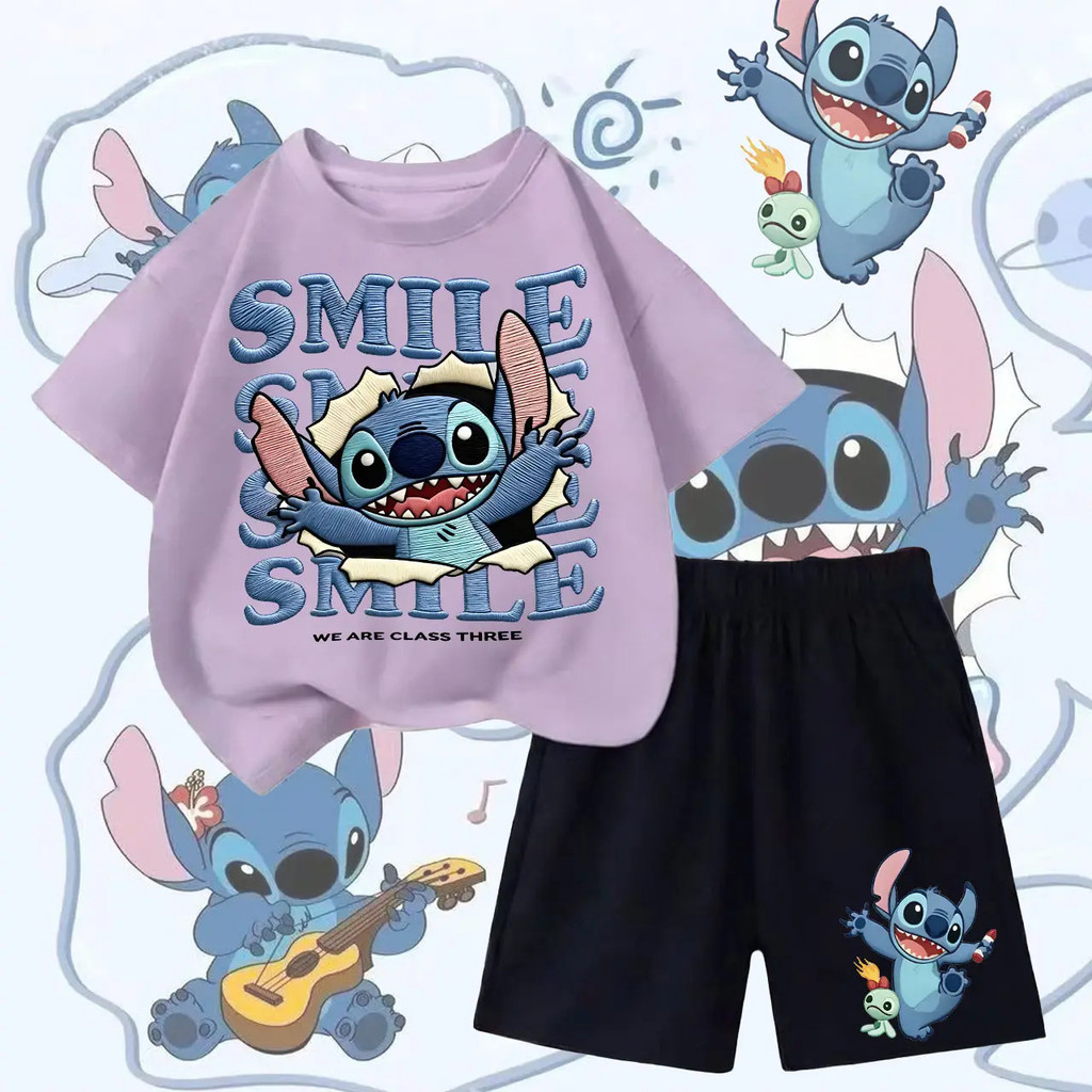 【Kidwith】（จัดส่งตลอด 24 ชั่วโมง) 2 ชิ้น แฟชั่น เซ็ตชุดเด็ก เสื้อ+กางเกง ชุดสองชิ้น ดใส่ในชีวิตประจำวันความมีชีวิต