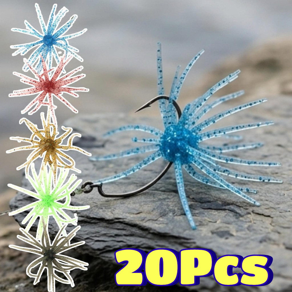 สมจริงน้ําจืดน้ําเค็มลอย Urchin Lure สําหรับ Beginner Tackle- ยืดหยุ่น TPE Sea Urchin Anti-Tear ตกปล