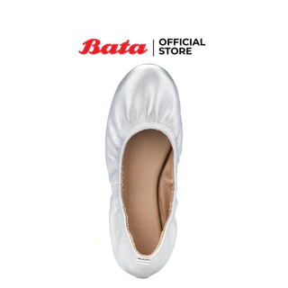Bata บาจา รองเท้าเบเลลิน่า แบบสวม ส้นแบน สำหรับผู้หญิง รุ่น DELHI สีดำ 5316318 สีเงิน 5311318 สีน้ำตาล 5314318