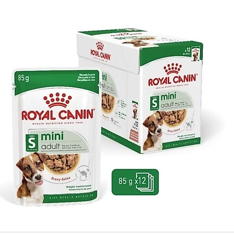 ROYAL CANIN MINI ADULT อาหารสุนัขโตแบบเปียก 12ซอง หอม ของใหม่