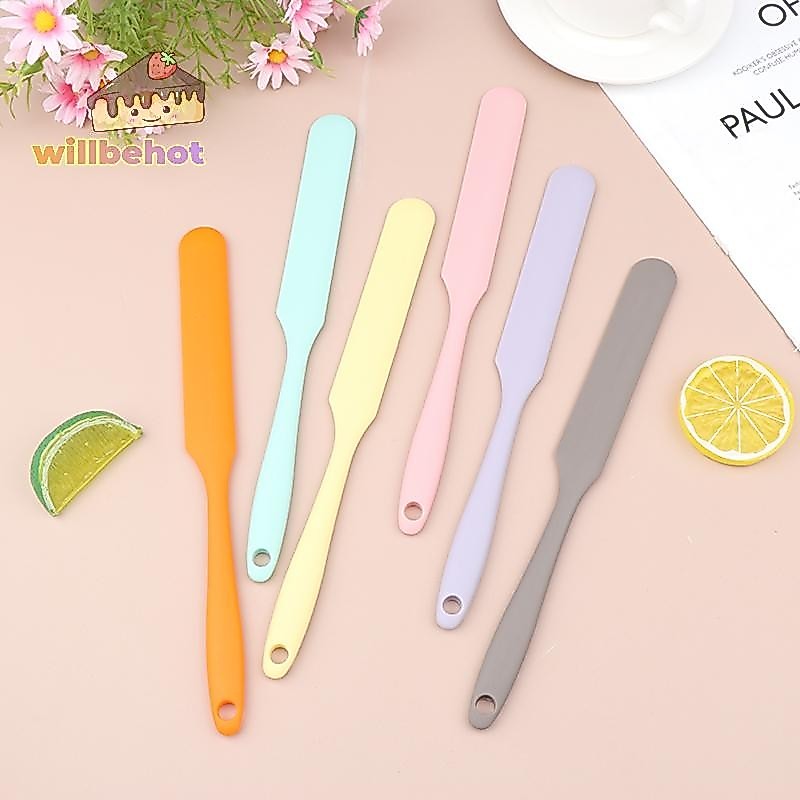 [WillbehotT] ซิลิโคนยาว Scraper สีครีมยาวมีด Scraper ทําเค้กซิลิโคนไม้พายเครื่องมืออบสําหรับเค้กอุปกรณ์เสริมขนาดเล็ก [ใหม่]