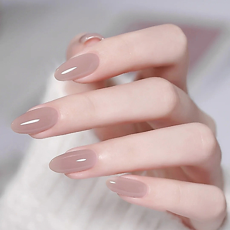 เสน่ห์ควันสีม่วงสีน้ําตาลขนาดกลางยาวยุโรปสแควร์สวมใส่เล็บ