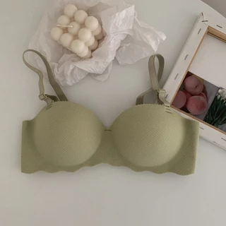 [พร้อมส่ง] บราไร้ขอบ ไร้โครง ดันทรงสวย อกชิดทันใจ ฟองน้ำนุ่ม ใส่สบาย สายปรับได้ เซต 4 สีคลาสสิก ไซส์ 32-38