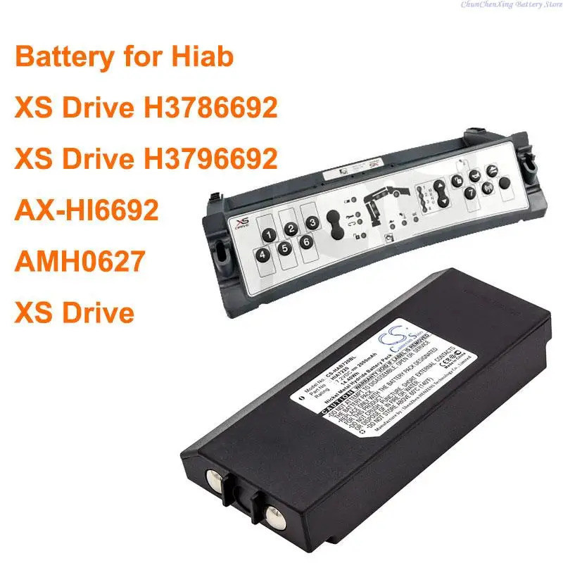 Cameron Sino 2000mAh แบตเตอรี่ HIA7220 สําหรับ Hiab AMH0627, AX-HI6692, XS ไดรฟ์, XS ไดรฟ์ H3786692,