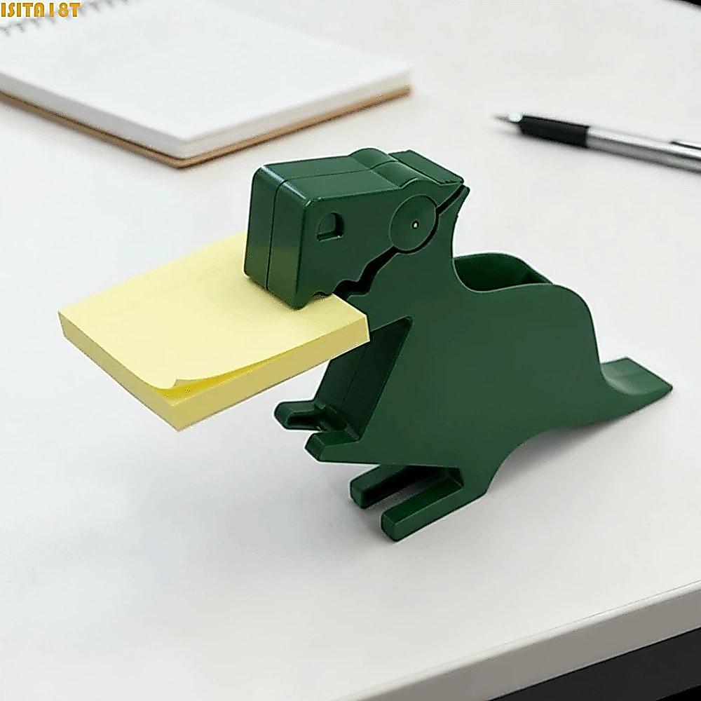 ISITA18T ที่วางบันทึกไดโนเสาร์, To-Do List Ornament Sticky Note Holder, Simple Efficient Solid Color Cartoon Business Cards Organizer Kids