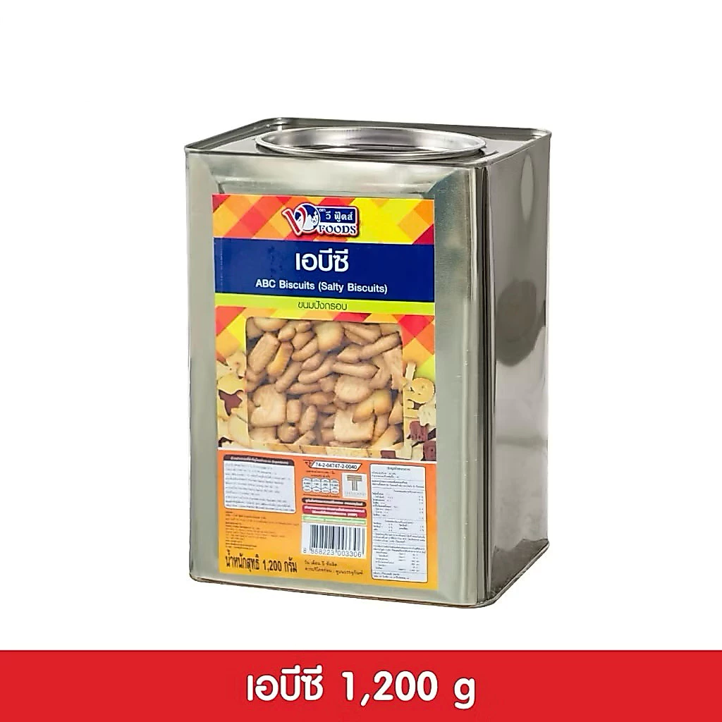 VFOODS วีฟู้ดส์ ขนมปังปี๊บ เอ.บี.ซี. 1.2 กิโลกรัม