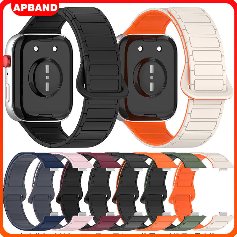 สายยาง for Huawei Watch Fit 5 5 Pro 4/4 Pro/3 สายรัดแม่เหล็กกีฬาสายเข็มข้อมือซิลิโคน for Huawei Fit 5 4 3