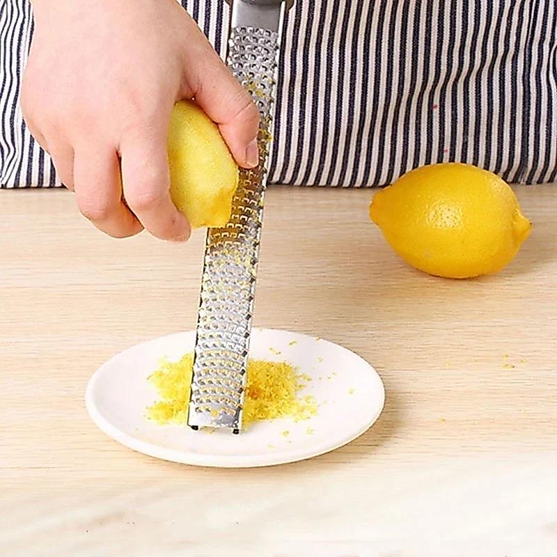 ใหม่สแตนเลสมะนาวชีสผัก Zester เครื่องขูด Peeler เครื่องตัดผลไม้อาหาร Microplane ตะแกรงเครื่องมือ 1PC