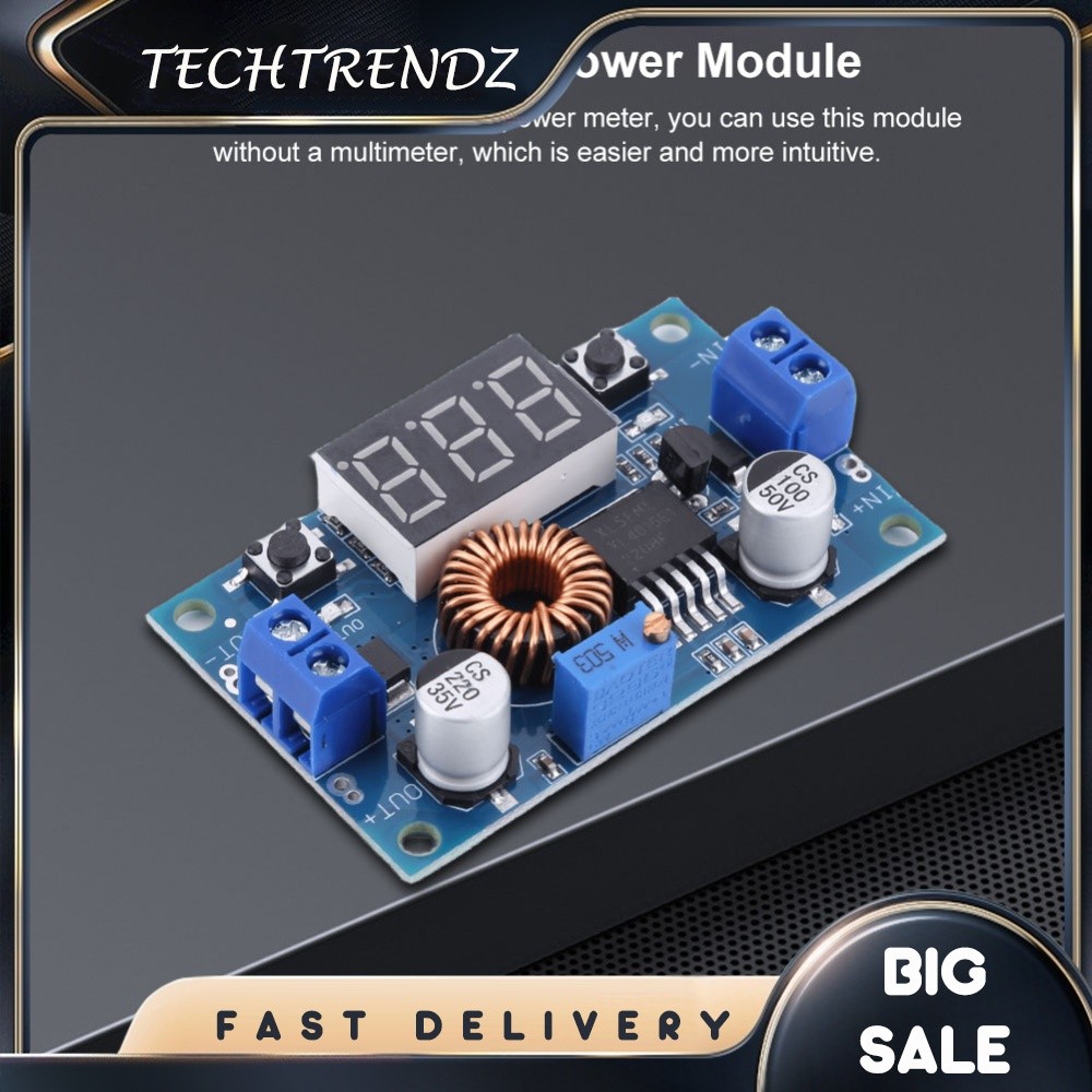 [techtrendz.th] XL4015 DC-DC Step Down Converter พร้อมจอแสดงผล LED DC-DC Buck Converter โมดูล 5A