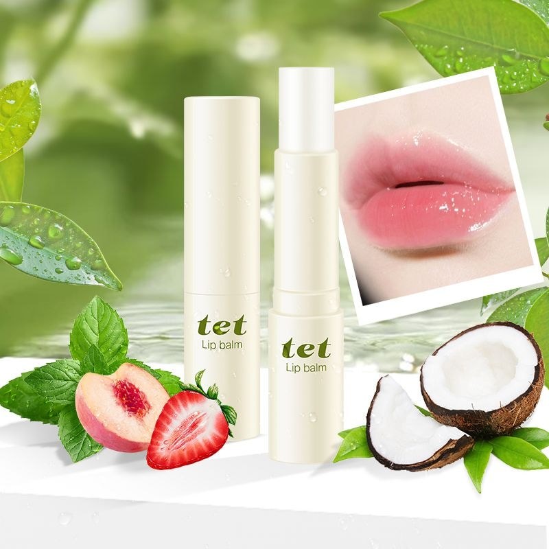 Lip Balm Moisturizing Men Women Mint Fruit Flavour ไม่มีสี Lip Protection Anti-Drying Student Lip Ba