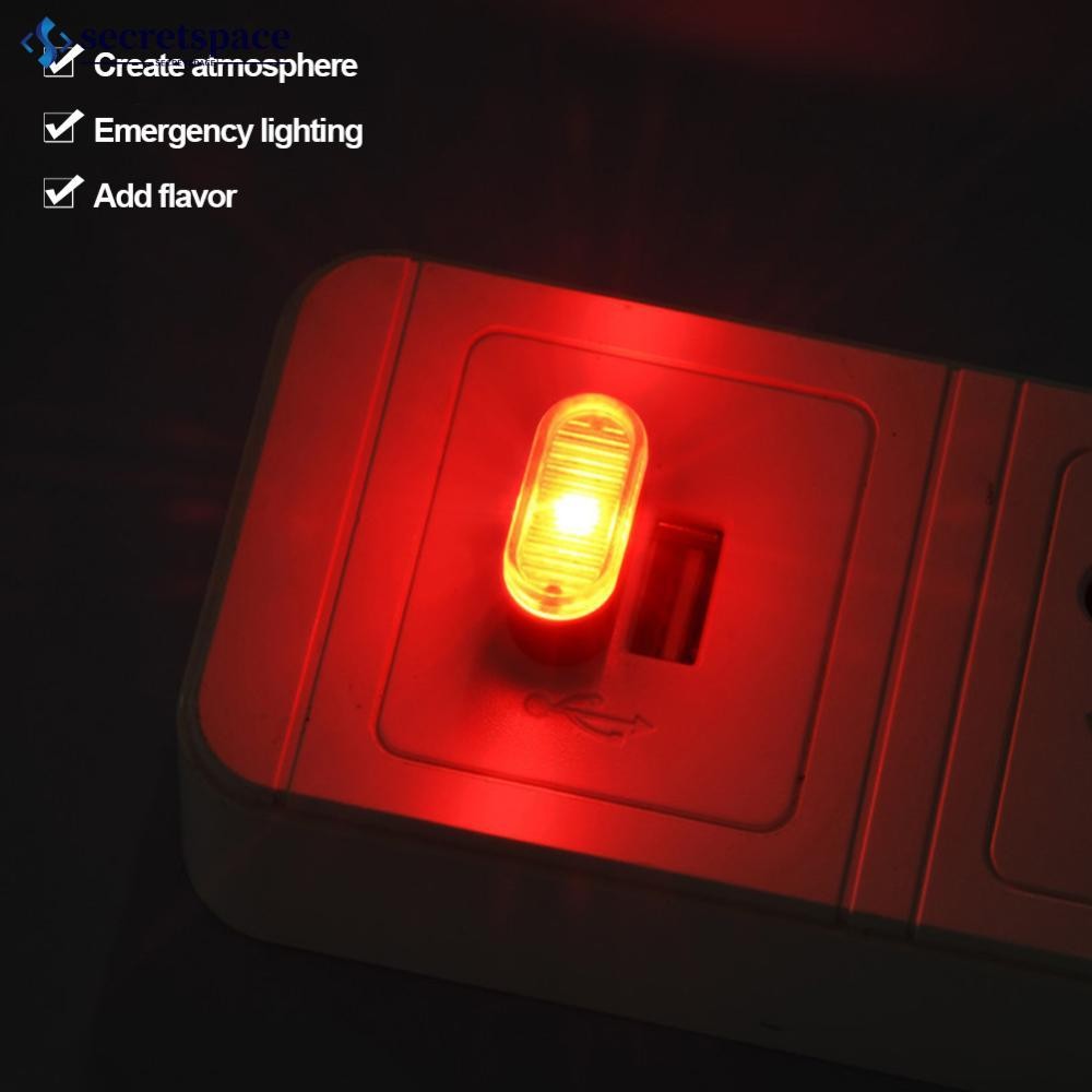 SECRETSPACE Mini Car USB บรรยากาศ LED USB Night Light การสร้างแบบจําลองรถ Ambient Light นีออนภายใน L