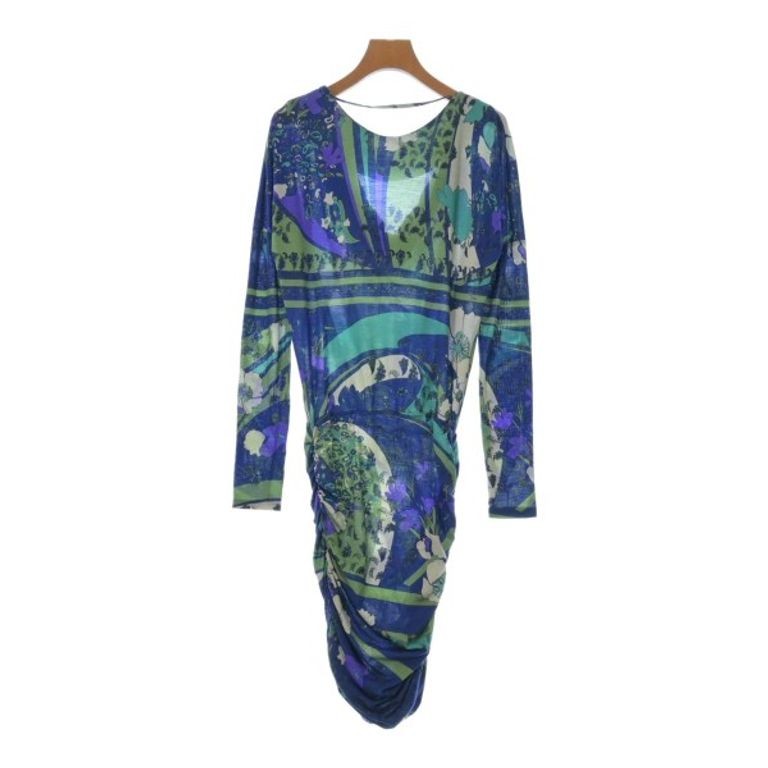 Emilio Pucci Dress Women Patterned all over Green Blue Purple Direct from Japan Secondhand