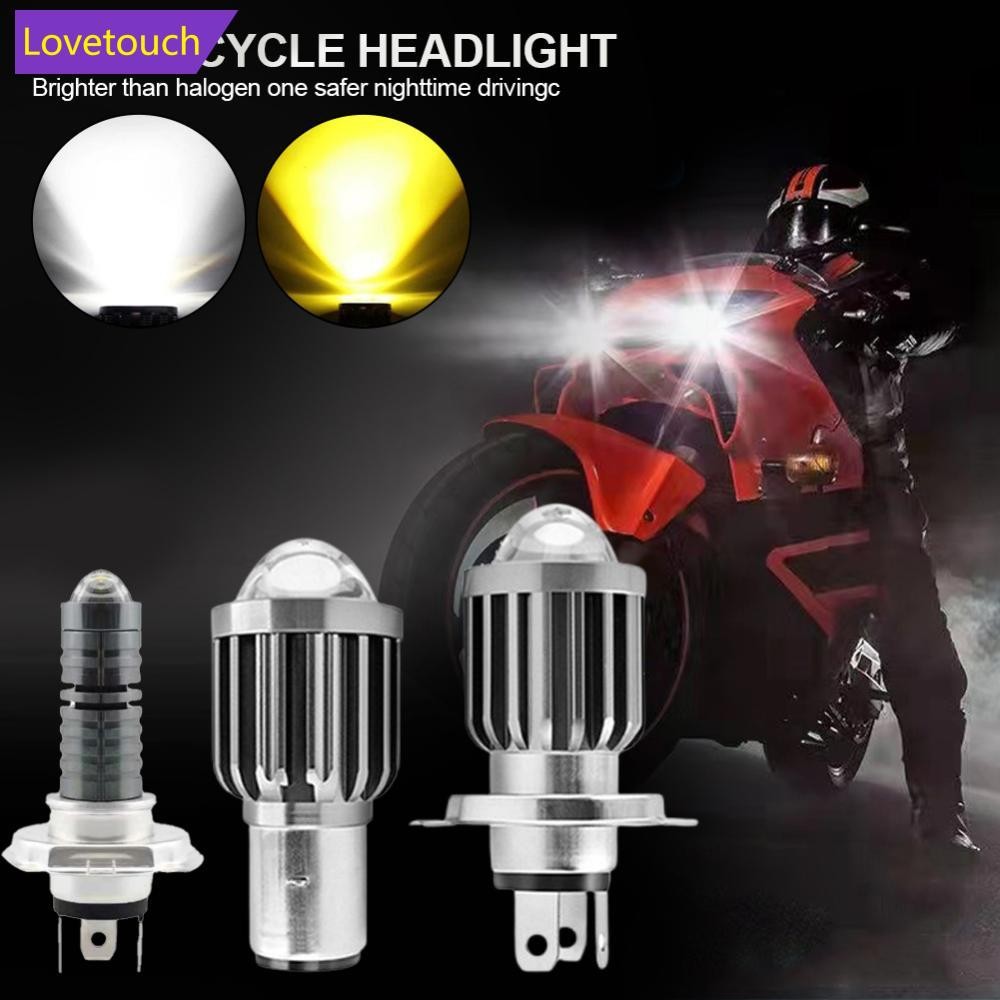 LOVETOUCH 1 PC Universal 9V-80V 2000LM Dual สีไฟหน้าหลอดไฟ BA20D H4 H4Mini LED รถจักรยานยนต์ Hight B