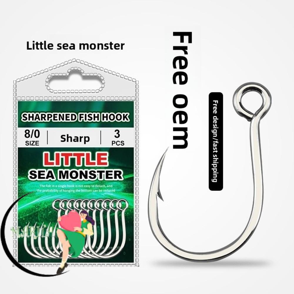 MARITA น้ําเค็ม Popper Fishing Hook ขนาดวัสดุกันสนิม สไตล์.Single Hook สำหรับตกปลาป๊อปเปอร์ประสิทธิภาพสูง