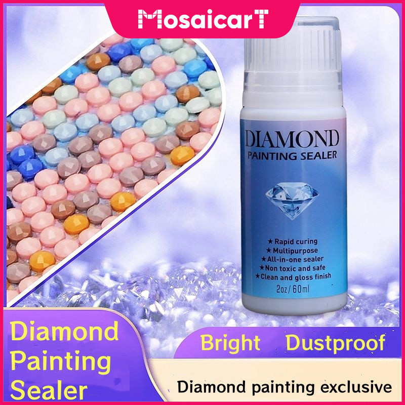 MADiamond Painting Sealer, 5D Diamond Painting Glue Permanent Hold & Shine Effect Sealer, Fast-Dryin
