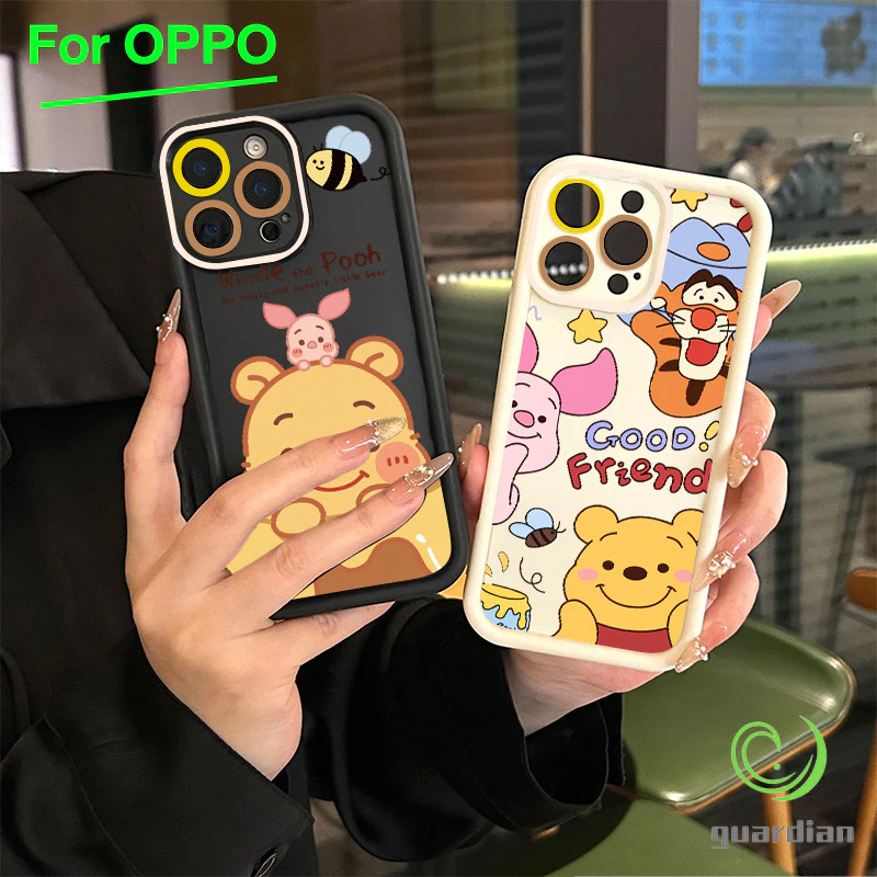 For เคสโทรศัพท์ OPPO A3 A3X A60 5G A9 A18 หมีพูห์ A38 A15 A15s A60 A35 A17 A17K A79 5G OPPOA57 4G A55 A77 A77S