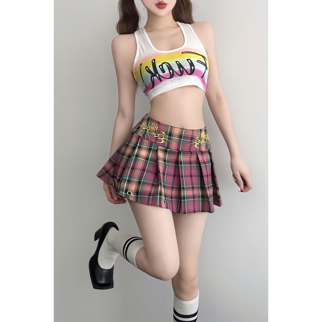 DS Performance ชุดเต้นรำบาร์เซ็กซี่แจ๊สสำหรับผู้หญิง คอจีบแบบ DJ พร้อมสต็อก 8.29