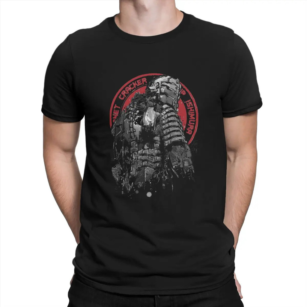 Death Space Horror Game เสื้อยืด Isaac Clarke sumi e_proc เสื้อยืดแฟชั่น Hipster Harajuku แขนสั้นด้า