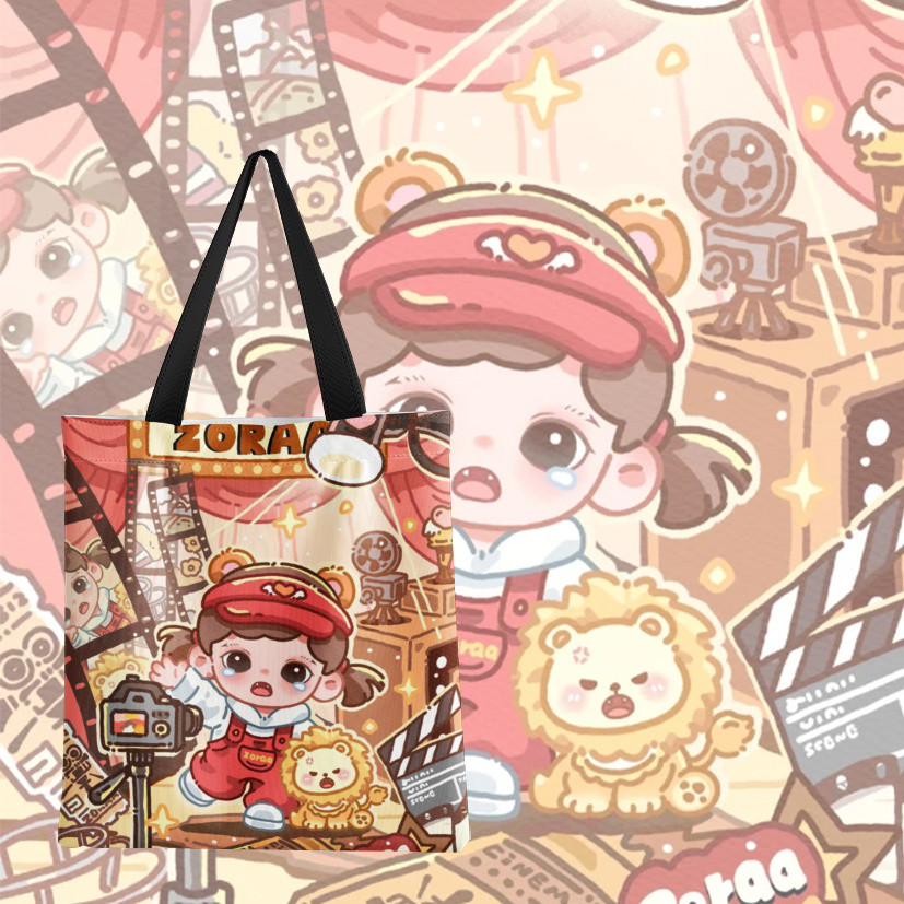 Pop Mart zorra Zorra การ์ตูน Tote Bag ZORRA สินค้าที่กําหนดเองกระเป๋าสะพายหวานมูลค่าสูง Commuter ทํา