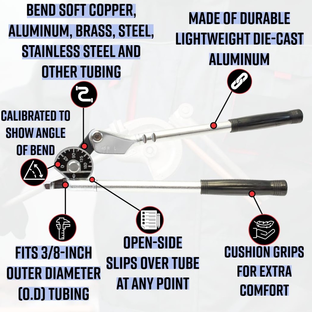 Imperial Tool 364FHA06 Lever Tube Bender สําหรับ 3/8" OD (สีพฤษภาคม) MD6Z