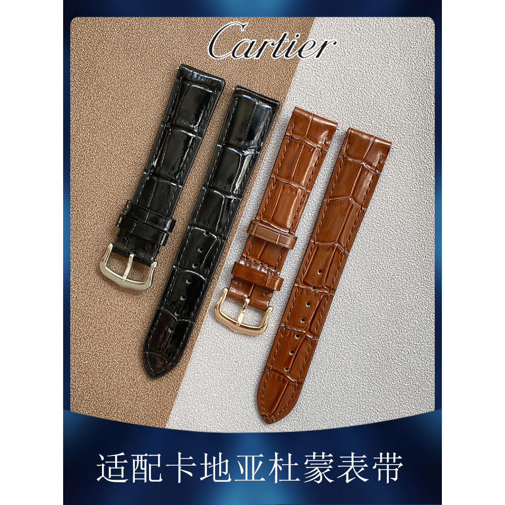 ทดแทน ปรับให้เข้ากับ Cartier Cartier Dumont Series Cowhide สายหนังผู้ชายผู้หญิง