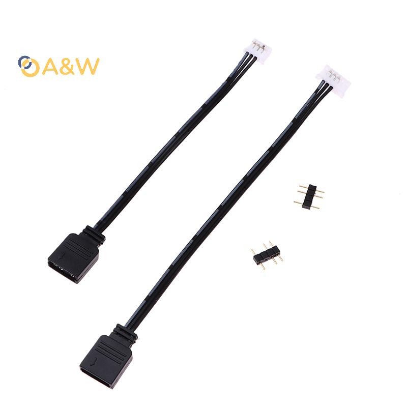 A & W พัดลมคอนโทรลเลอร์ 5V 3 Pin ถึง 6Pin 4Pin Transfer Adapter สาย 5V ARGB 3P ถึง 4P 6P Controller 