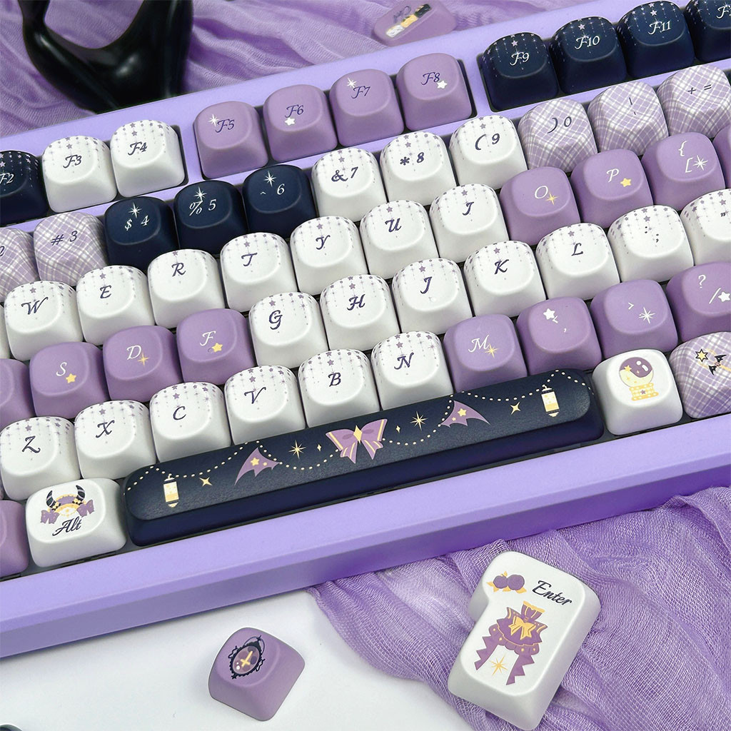 Star Witch Keycaps 130 คีย์ MOA โปรไฟล์ PBT Dye Sublimation Aula F75 F99 RK100 Mechanical Keycaps กา