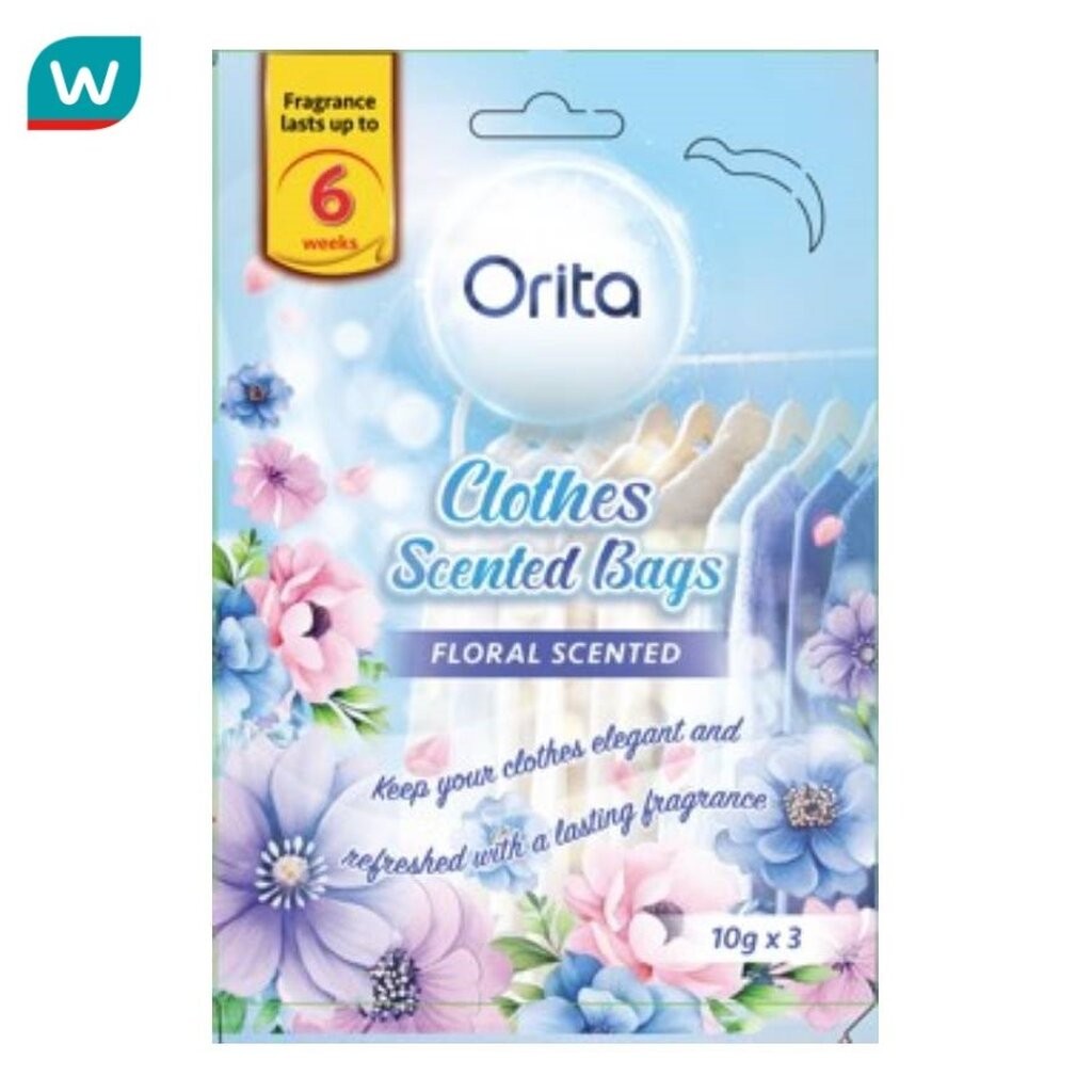 Orita โอริต้า ถุงหอมปรับอากาศ กลิ่นฟลอรัล 10 กรัม x 3 ถุง.