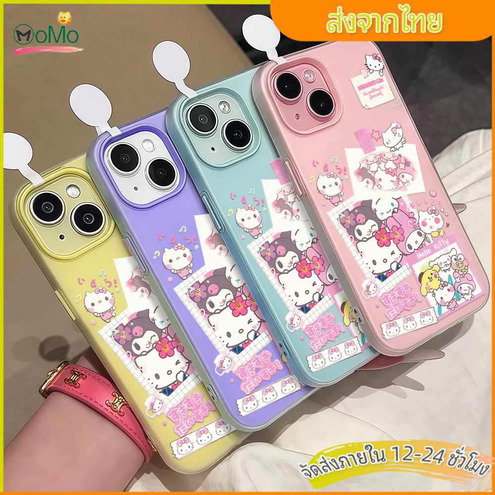 เคสสำหรับไอโฟน11 13 น่ารัก kuluo citty การ์ตูนสองชั้น case for iPhone11 13promax 15plus 16 14 13 12mini XR/XSMax 6 7 8 – โปรปัง