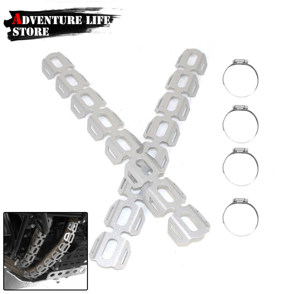 Gรถจักรยานยนต์ท่อไอเสียท่อความร้อน Shield Cover Heel Guard สำหรับ BMW R1200GS ADV F800GS F700GS G310