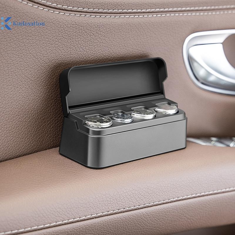 Kudosion เหรียญสําหรับเปลี่ยนรถ Organizer Universal เก็บเหรียญเครื่องจ่ายเงินกล่องเงินสดรถบรรทุกอุปก