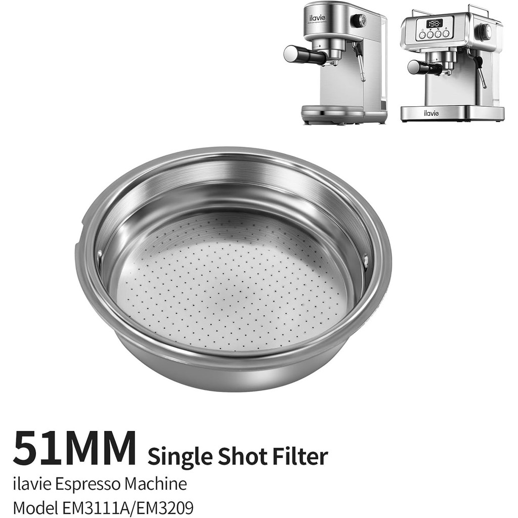 51 มม.ตะกร้ากรองสําหรับ ILAVIE Espresso Machine EM3209 และ EM3111A, K3 และ K1 PRO Portafilter ตะกร้า