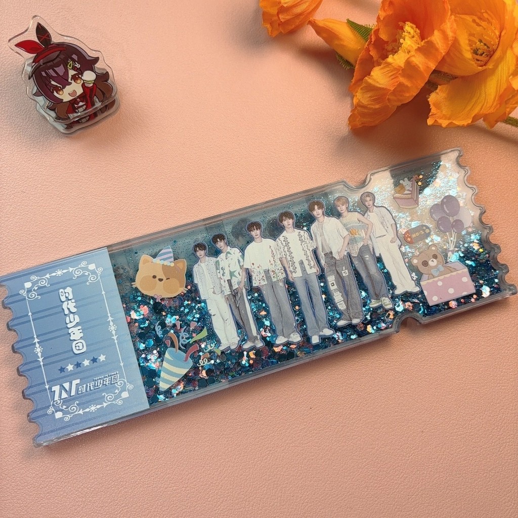 Liuma Times Youth League TNT Glitter Ticket Stub บุ๊คมาร์คเพลง Yaxuan Ma Jiaqi สินค้าการ์ด Glitter อ