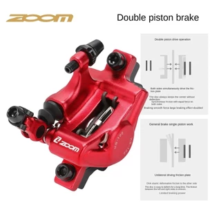 ZOOM XTECH HB100 คาลิปเปอร์ดิสก์เบรกไฮดรอลิก สีดำและแดง สำหรับจักรยาน MTB