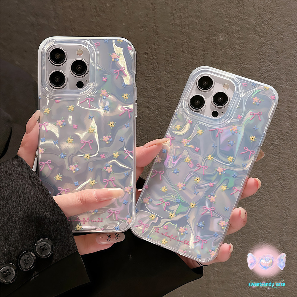จัดส่งในพื้นที่ เคสดูเหมือนว่าระลอกคลื่นน้ำ สดใหม่ สวย For IPhone16 15 14 13 11 6 7 8 plus Pro Promax X XR XSMAX SBW007