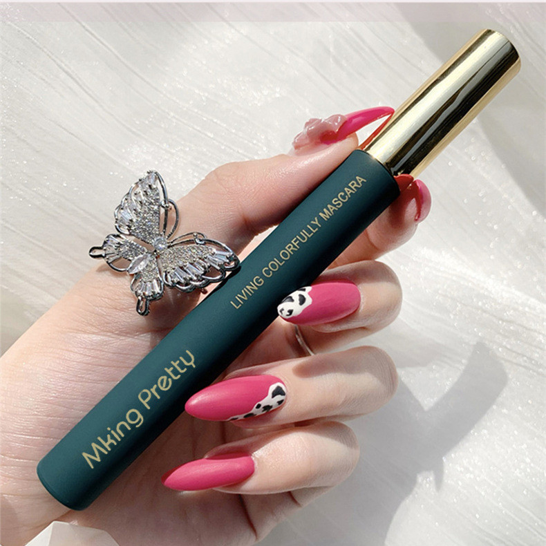 [ผู้จัดการร้านแนะนํา] MKING PRETTY มาสคาร่าสีสันสดใสหญิง Curling Fine หัวแปรงหนา Non-Smudge Live Occ