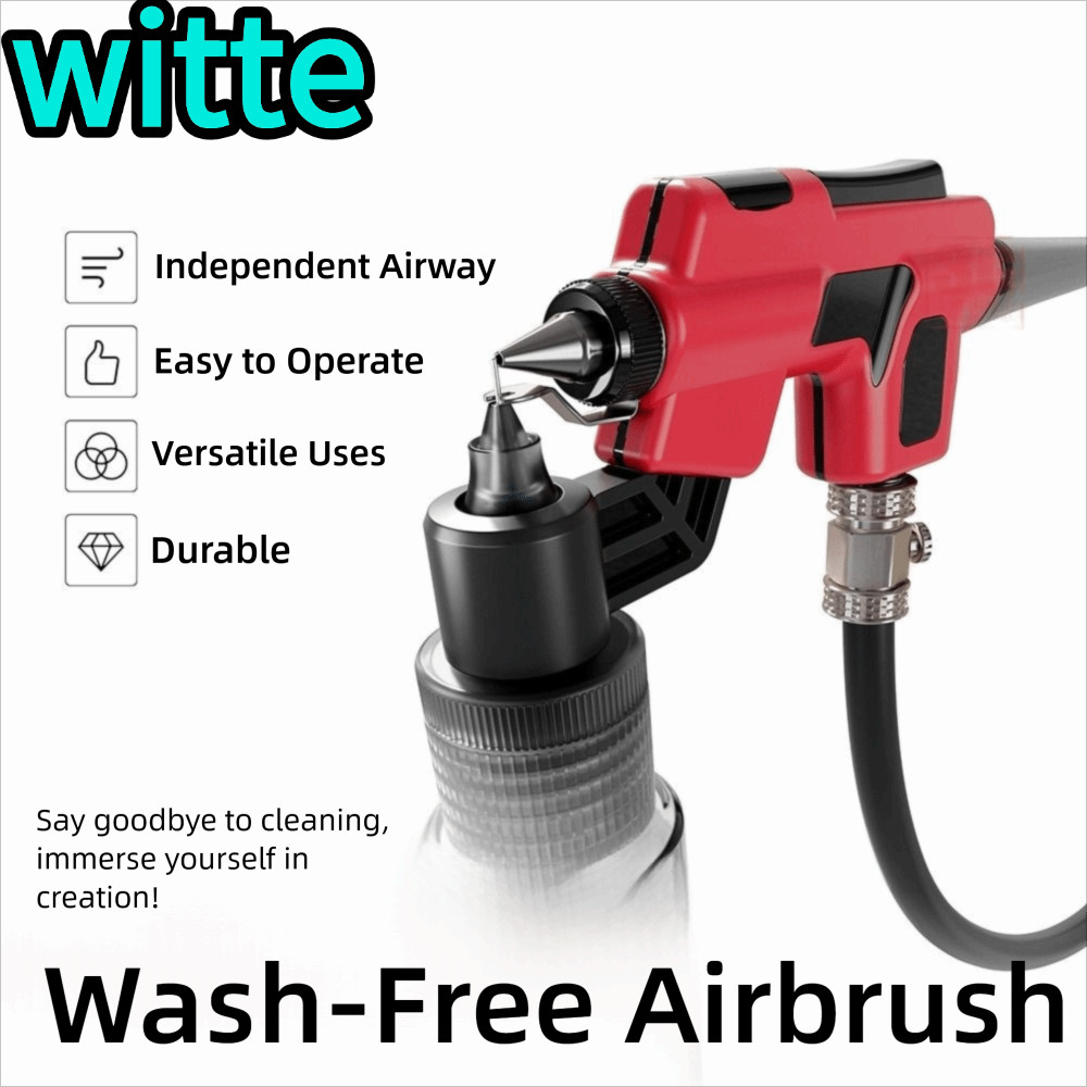 WITTE Wash-Free Airbrush,พร้อมMARKER RackสําหรับDSPIAE PT-AB 50mlขวดผสม,รุ่นHobbyสเปรย์ง่ายทนทานสีชุ