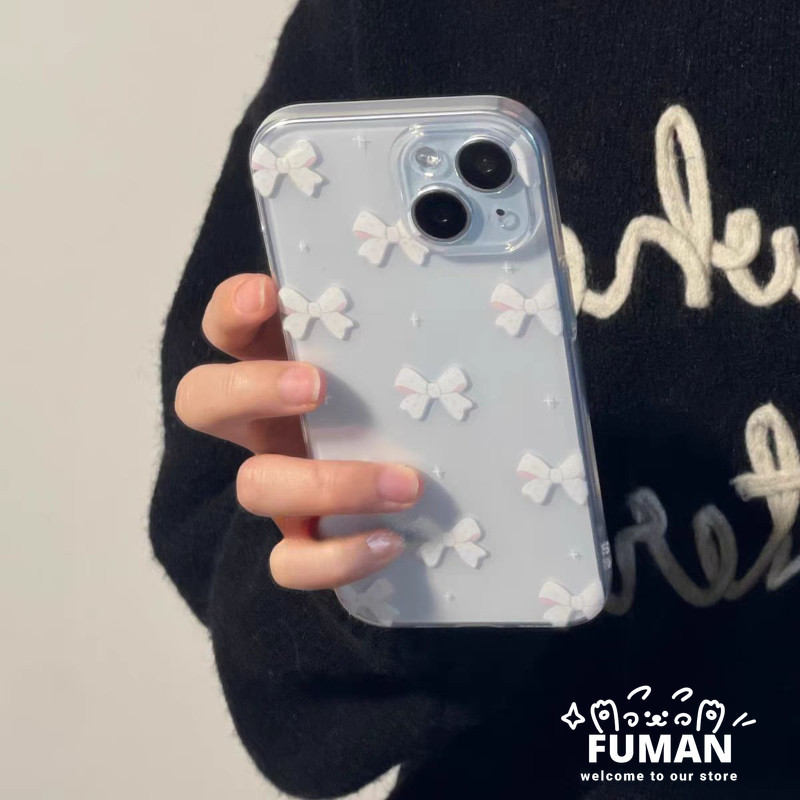 Insสไตล์โบว์สีขาวเคสโทรศัพท์สําหรับXiaomi Poco X7 X6 X5 X4 X3 GT NFC Pro X2 C75 C71 C65 C61 C55 C51 